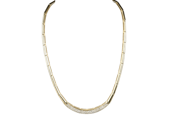 Collier Collier en or jaune 18 ct serti de diamants 58 Facettes CLDCC950