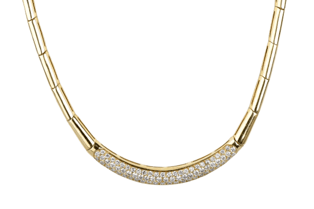 Collier Collier en or jaune 18 ct serti de diamants 58 Facettes CLDCC950