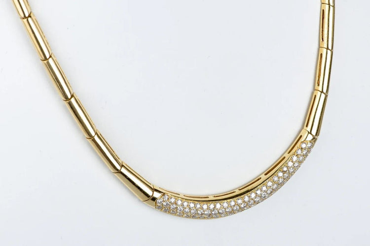 Collier Collier en or jaune 18 ct serti de diamants 58 Facettes CLDCC950