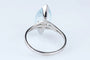 Bague 63 Bague marquise en or blanc 18 carats avec aigue-marine 6,43 ct 58 Facettes BGTOPOC402-107