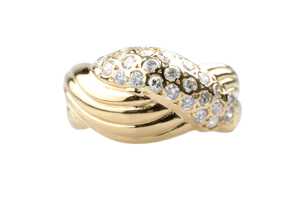 Bague 51 Bague pavée de diamants 0,40 ct en or jaune 18K 58 Facettes BG31300540-107