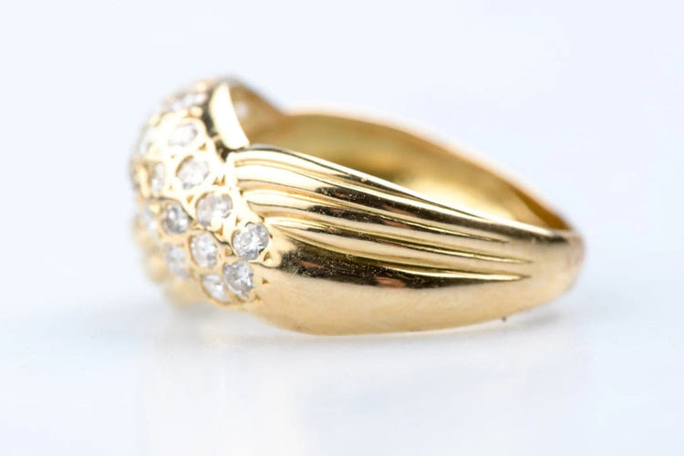 Bague 51 Bague pavée de diamants 0,40 ct en or jaune 18K 58 Facettes BG31300540-107