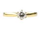 Bague 61 Bague solitaire diamant en or jaune 18 carats 58 Facettes BG-31200192-107