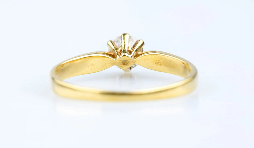 Bague 61 Bague solitaire diamant en or jaune 18 carats 58 Facettes BG-31200192-107