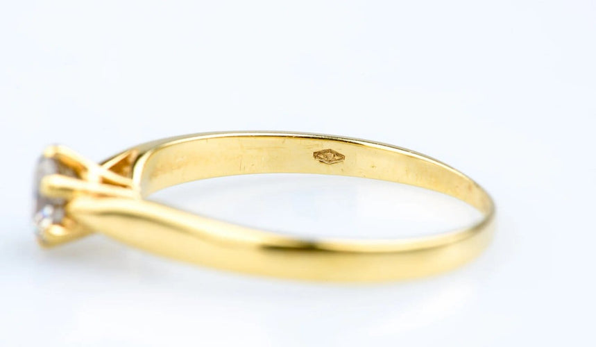 Bague 61 Bague solitaire diamant en or jaune 18 carats 58 Facettes BG-31200192-107