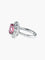 Bague 52 Bague marguerite en or blanc 750 avec saphir rose et diamants 58 Facettes