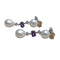 Boucles d'oreilles Boucles d'oreilles ornées de perles, améthystes, citrines et diamants 58 Facettes PE168