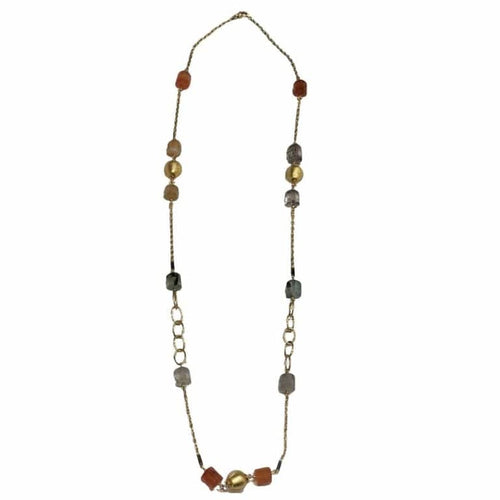 Collier Collier en or 18 carats et verre de Murano avec quartz 58 Facettes COVMA01