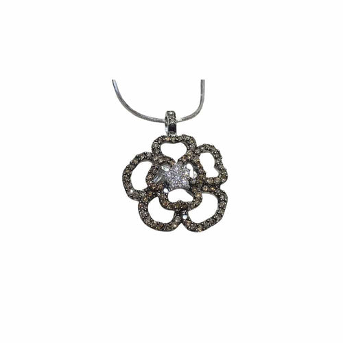 Pendentif Rayser - Pendentif en or 18 carats rhodié ruthénium et diamants bruns 58 Facettes COVMAM01