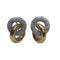 Boucles d'oreilles Boucles d'oreilles en or jaune et blanc 18 carats et diamants 58 Facettes PE15