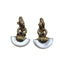 Boucles d'oreilles Boucles d'oreilles en nacre et saphirs bleus en or 18 carats 58 Facettes PE185
