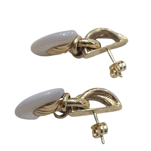 Boucles d'oreilles Boucles d'oreilles en nacre et saphirs bleus en or 18 carats 58 Facettes PE185