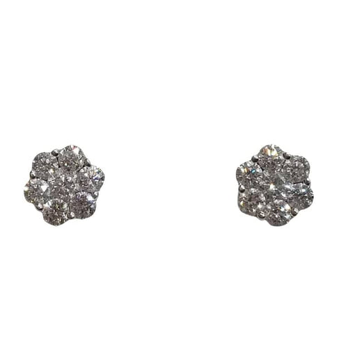 Boucles d'oreilles Boucles d'oreilles - Diamants en or blanc 18 carats 58 Facettes PE623