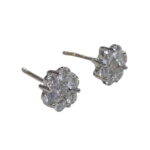 Boucles d'oreilles Boucles d'oreilles - Diamants en or blanc 18 carats 58 Facettes PE623