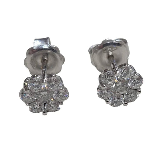 Boucles d'oreilles Boucles d'oreilles - Diamants en or blanc 18 carats 58 Facettes PE623
