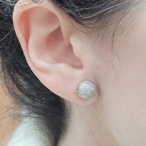 Boucles d'oreilles Boucles d’oreilles en or blanc 18 carats et diamants taille brillant 58 Facettes PE946