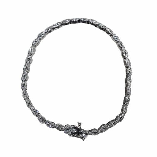 Bracelet Bracelet en or blanc 18 carats et diamants 58 Facettes P19