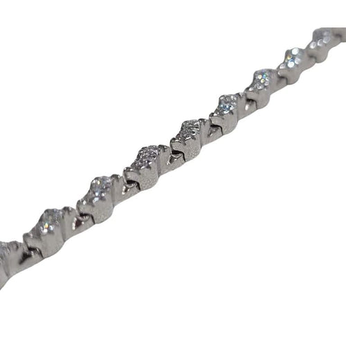 Bracelet Bracelet en or blanc 18 carats et diamants taille brillant 58 Facettes 4G747