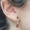 Boucles d'oreilles Boucles d’oreilles en or rose 18 carats, tourmalines, rubellites et diamants 58 Facettes PE966