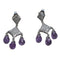Boucles d'oreilles Boucles d’oreilles briolette en or blanc 18 carats, améthystes et diamants 58 Facettes PE197