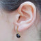 Boucles d'oreilles Boucles d’oreilles en or rose 18 carats avec diamants noirs et bruns 58 Facettes PE518