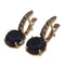 Boucles d'oreilles Boucles d’oreilles en or rose 18 carats avec diamants noirs et bruns 58 Facettes PE518