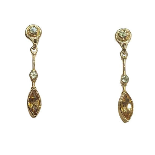 Boucles d'oreilles Boucles d’oreilles en or jaune 18 carats, citrines et péridots 58 Facettes PE780