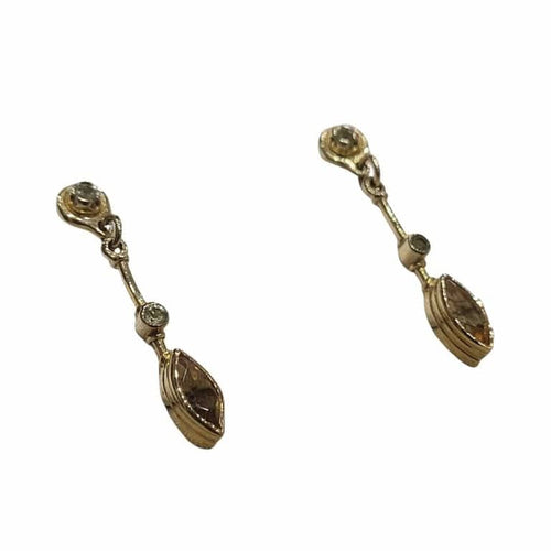 Boucles d'oreilles Boucles d’oreilles en or jaune 18 carats, citrines et péridots 58 Facettes PE780