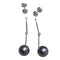 Boucles d'oreilles Boucles d’oreilles en or blanc 18 carats, perles de Tahiti et diamants 58 Facettes T016PE754