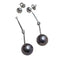 Boucles d'oreilles Boucles d’oreilles en or blanc 18 carats, perles de Tahiti et diamants 58 Facettes T016PE754