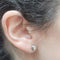 Boucles d'oreilles Boucles d’oreilles en or blanc 18 carats, perles de Tahiti et diamants 58 Facettes T016PE754