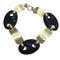Bracelet Bracelet câble en or jaune 18 carats et onyx 58 Facettes T461