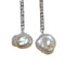 Boucles d'oreilles Boucles d’oreilles pendantes démontables en or blanc et jaune 18 ct, perles et diamants 58 Facettes T194T194