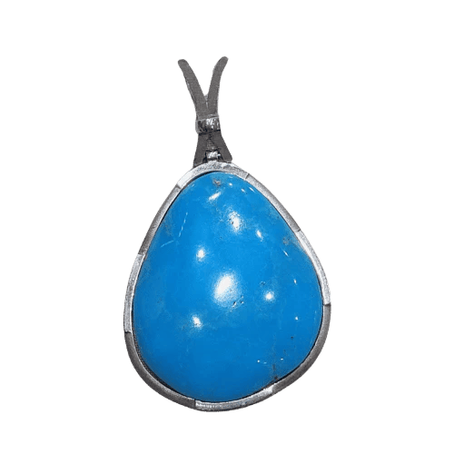 Pendentif Pendentif turquoise en or blanc 18 carats 58 Facettes T184