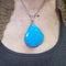 Pendentif Pendentif turquoise en or blanc 18 carats 58 Facettes T184