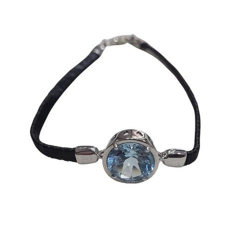 Bracelet Bracelet en or blanc 18 carats et topaze 58 Facettes P178