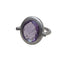 Bague 55 Bague en or blanc 18 carats avec améthyste et diamants 58 Facettes T327