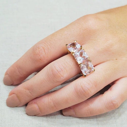 Bague Bague française en or rose 18 carats avec roses françaises 58 Facettes S306