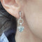 Boucles d'oreilles Boucles d'oreilles en or 18 carats avec aigues-marines et diamants 58 Facettes PE262