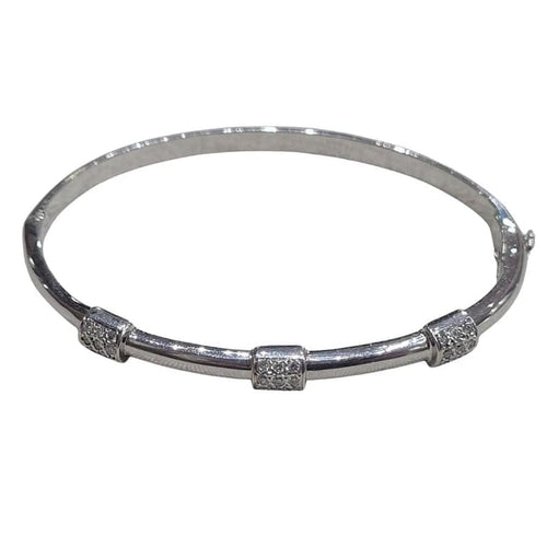Bracelet Bracelet en or blanc 18 carats et diamants taille brillant 58 Facettes P84