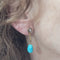 Boucles d'oreilles Boucles d'oreilles en or jaune 18 carats, turquoises et diamants 58 Facettes PE144