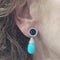 Boucles d'oreilles Boucles d'oreilles en or blanc 18 carats avec saphirs, turquoises et diamants 58 Facettes PE173PE174