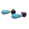 Boucles d'oreilles Boucles d'oreilles en or blanc 18 carats avec saphirs, turquoises et diamants 58 Facettes PE173PE174