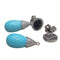 Boucles d'oreilles Boucles d'oreilles en or blanc 18 carats avec saphirs, turquoises et diamants 58 Facettes PE173PE174