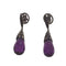 Boucles d'oreilles Boucles d'oreilles en or 18 carats et ruthénium, améthyste et diamants noirs 58 Facettes T385