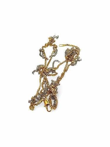 Collier Collier maille gourmette en or bicolore 18 carats 58 Facettes