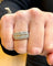 Bague 54 Bague bandeau en or blanc 18 carats et diamants 58 Facettes