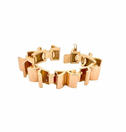 Bracelet Bracelet tank rétro en or jaune 18 carats 58 Facettes