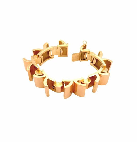Bracelet Bracelet tank rétro en or jaune 18 carats 58 Facettes