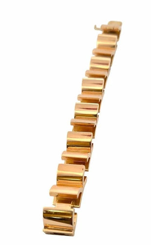Bracelet Bracelet tank rétro en or jaune 18 carats 58 Facettes